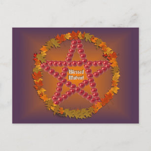 Mabon Pentacle Postcard