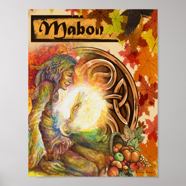 MABON POSTER DE SABBAT ÉQUINOX WICCAN AUTOMNE (Devant)