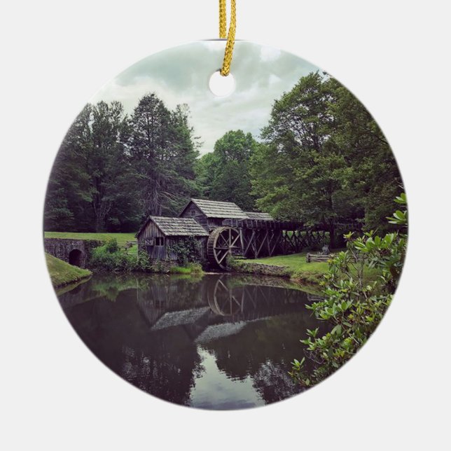 Mabry Mill, Virginia Ceramic Ornament (Front)