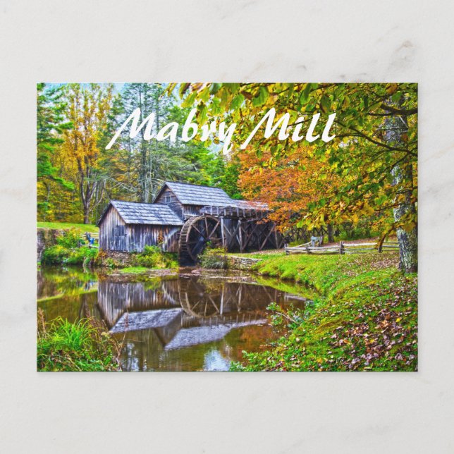 mabry mill virginia postcard (Front)