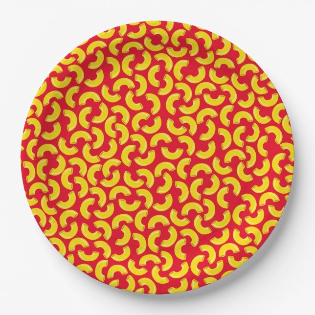 Mac and Cheese Kid 1st Birthday Party Macaroni Paper Plate (Front)