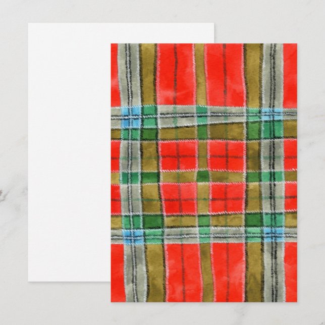 MAC BAIN TARTAN 4,5x6,25 Carte plate / Verticale (Devant / Derrière)