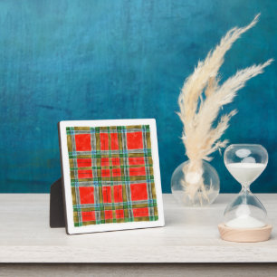 MAC BAIN TARTAN 5.25" Square Plaque + Easel
