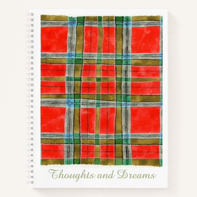 MAC BAIN TARTAN 8.5x11 Spiral Notebook  (Front)