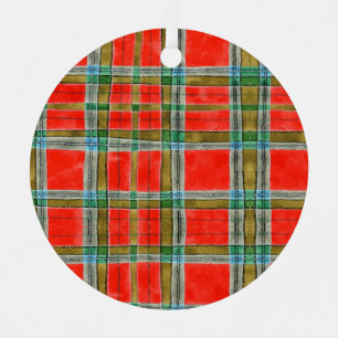 MAC BAIN TARTAN Aluminum Circle Ornament