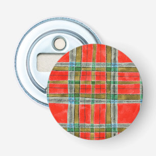 MAC BAIN TARTAN Button Bottle Opener