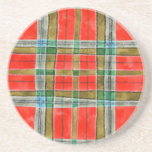 MAC BAIN TARTAN Dessous de verre rond de grès