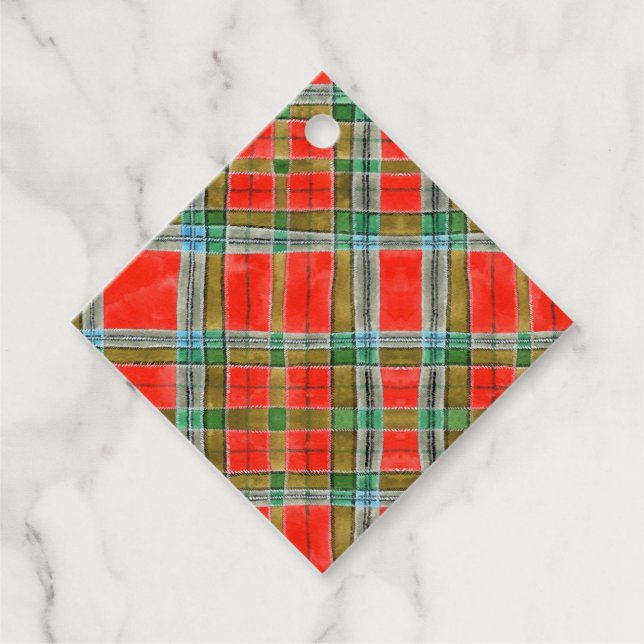 MAC BAIN TARTAN Diamond Gift Tags (Front)