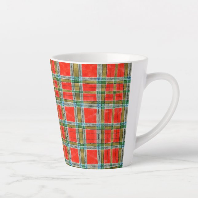 MAC BAIN TARTAN Latte Mug (Droite)