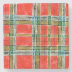 MAC BAIN TARTAN Marble Stone Coaster