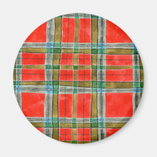 MAC BAIN TARTAN Round Magnet