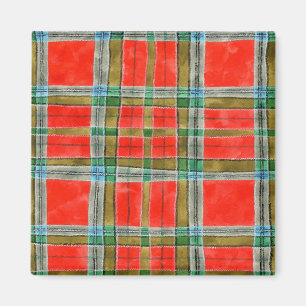 MAC BAIN TARTAN Square Magnet