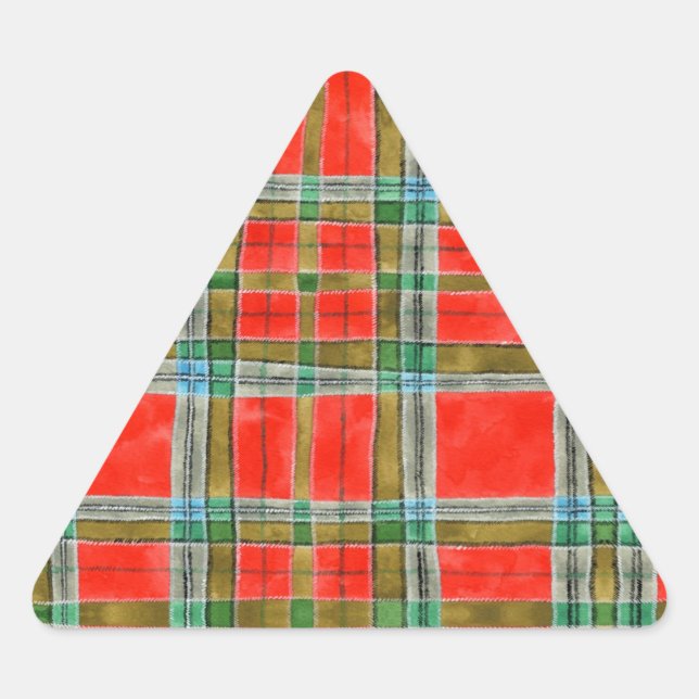 MAC BAIN TARTAN Triangle Stickers (Front)