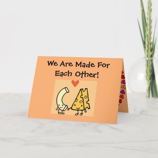 Mac & Cheese - Carte de jour de Valentines mignonn (Devant)