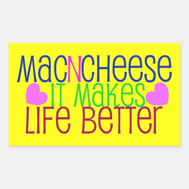 Mac & Cheese Life Sticker (Front)
