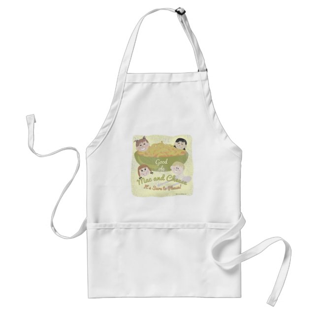 Mac Cheese Please Retro Kid Art Design Fun Motto Standard Apron (Front)