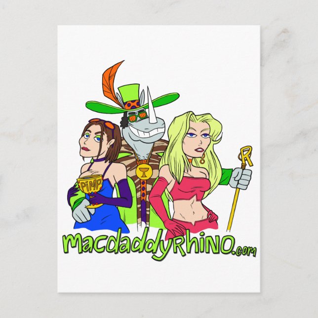 Mac Daddy Rhino Postcard (Front)