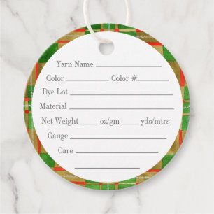 MAC GREGOR TARTAN 2" Round Yarn Tags