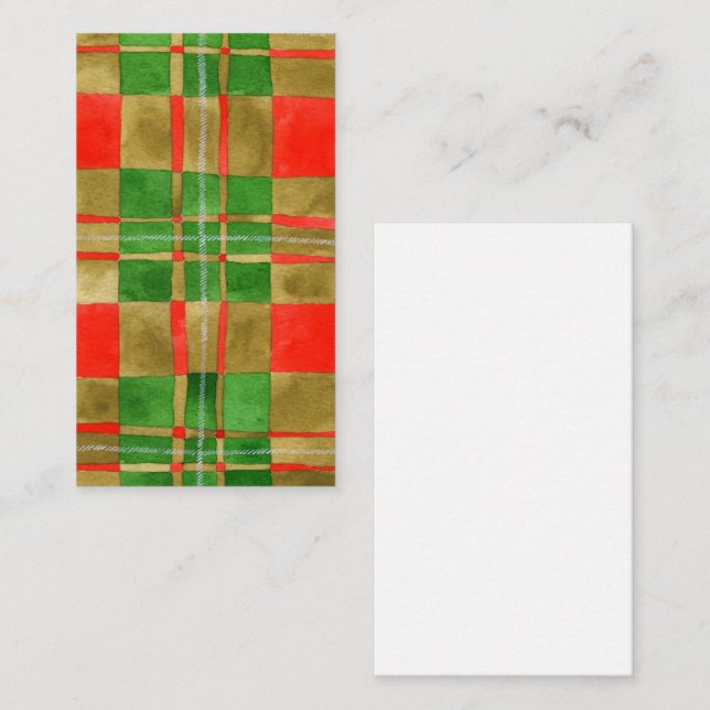 MAC GREGOR TARTAN 3.5x2 Flat Card / Vertical (Front/Back)