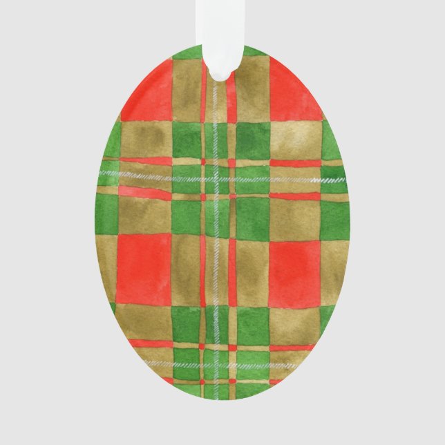 MAC GREGOR TARTAN Acrylique Ornement ovale (devant)