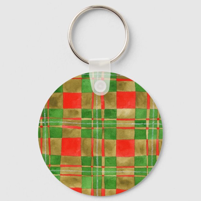 MAC GREGOR TARTAN Aluminum Round Keychain  (Front)