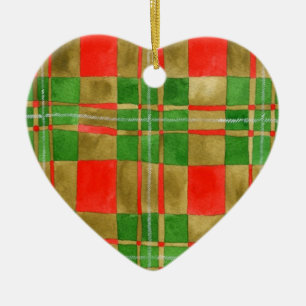 MAC GREGOR TARTAN Ceramic Heart Ornament