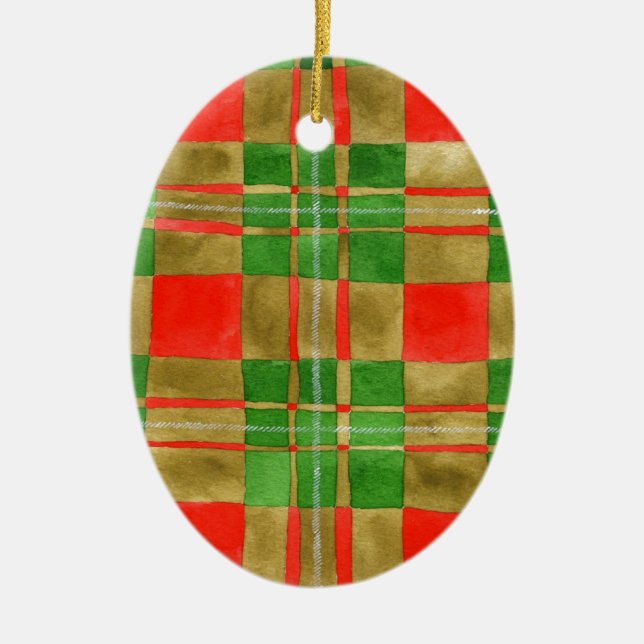 MAC GREGOR TARTAN Ceramic Oval Ornament  (Front)