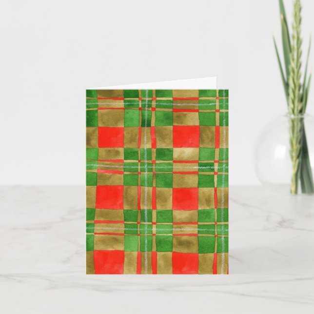 MAC GREGOR TARTAN Christmas Note Card (Front)