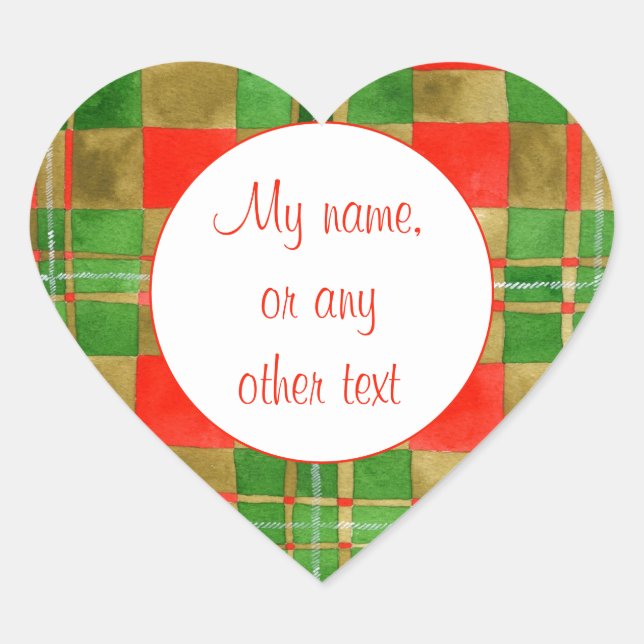 MAC GREGOR TARTAN Heart Matte Stickers (Front)