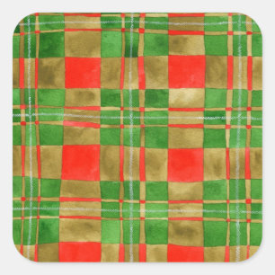 MAC GREGOR TARTAN Large Square Stickers