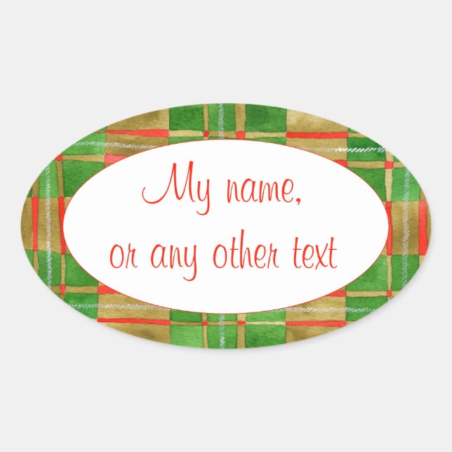 MAC GREGOR TARTAN Oval Matte Stickers (Front)