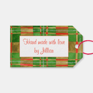 MAC GREGOR TARTAN Rectangle "Hand Made" Tags