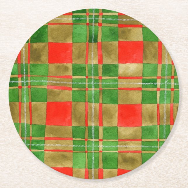 MAC GREGOR TARTAN Round Paper Coasters  (Front)