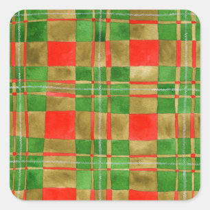 MAC GREGOR TARTAN Small Square Stickers