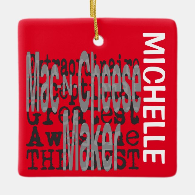 Mac-N-Cheese Maker Extraordinaire CUSTOM Ceramic Ornament (Front)