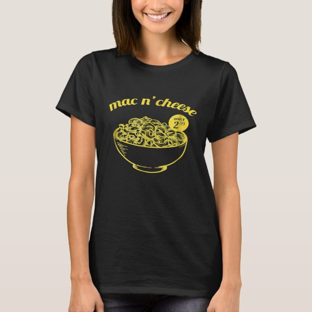 Mac N Cheese   Retro Vintage Mac Ncheese Tee (Front)