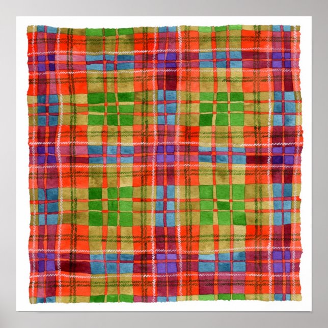 MAC RAE TARTAN 16"x16" Poster (Front)