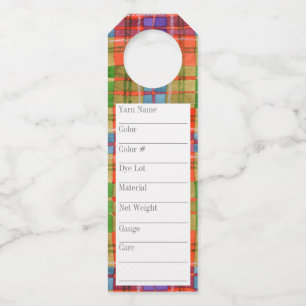 MAC RAE TARTAN 2.25"x7" Long Yarn Tags