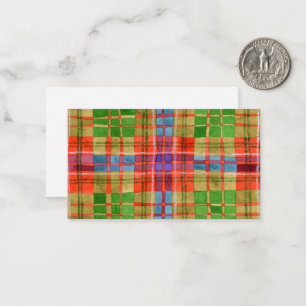 MAC RAE TARTAN 3.5x2 Flat Card / Horizontal