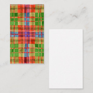MAC RAE TARTAN 3.5x2 Flat Card / Vertical