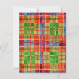 MAC RAE TARTAN 4.25x5.5 Flat Card / Vertical