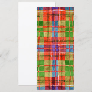 MAC RAE TARTAN 4x9 Flat Card / Vertical