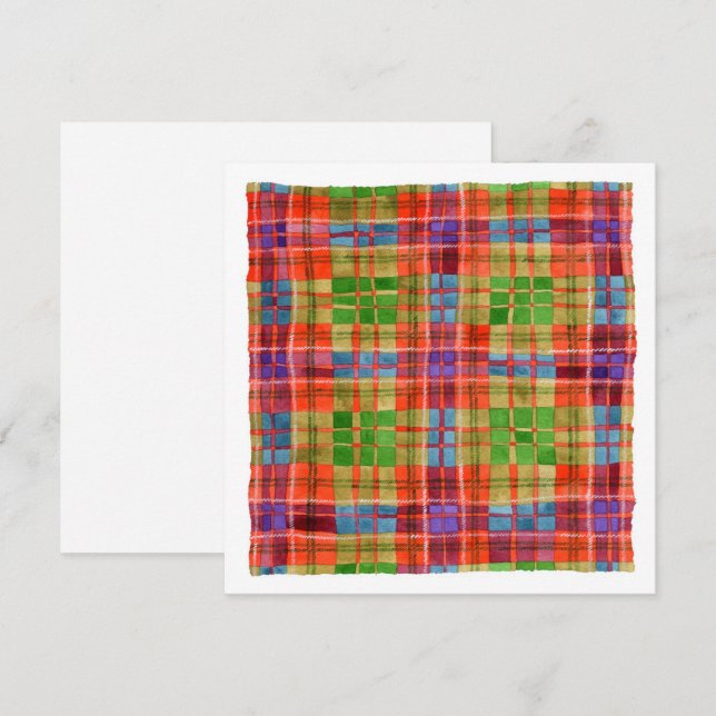 MAC RAE TARTAN 5.25" Square Flat Card II (Front/Back)