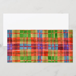 MAC RAE TARTAN 8x4 Flat Card / Horizontal