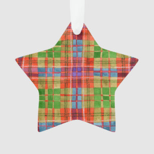 MAC RAE TARTAN Acrylique Star Ornement