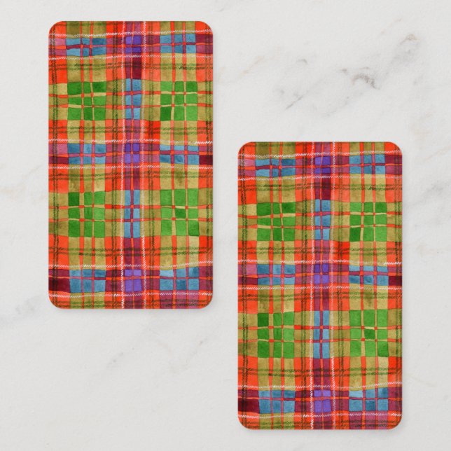 MAC RAE TARTAN Bookmark - 3.5x2 Card (Front/Back)