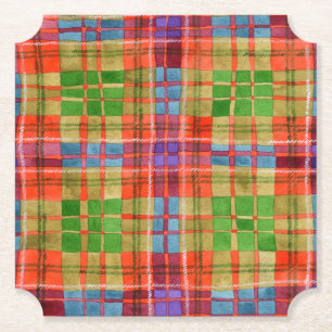 MAC RAE TARTAN Bracket Paper Coasters