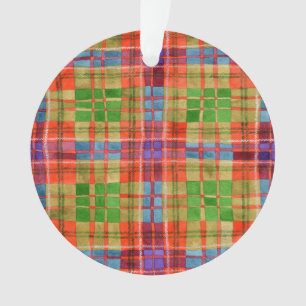 MAC RAE TARTAN Cercle acrylique ornement