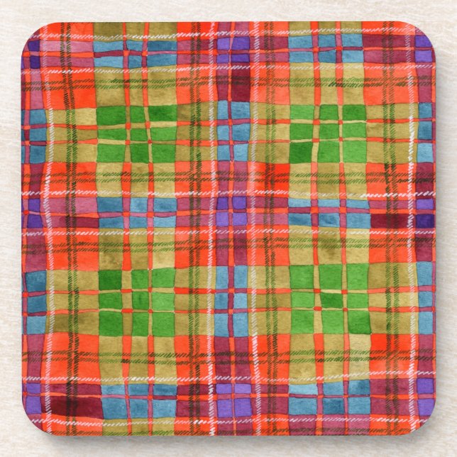 MAC RAE TARTAN Dessous de verre en plastique dur (Devant)