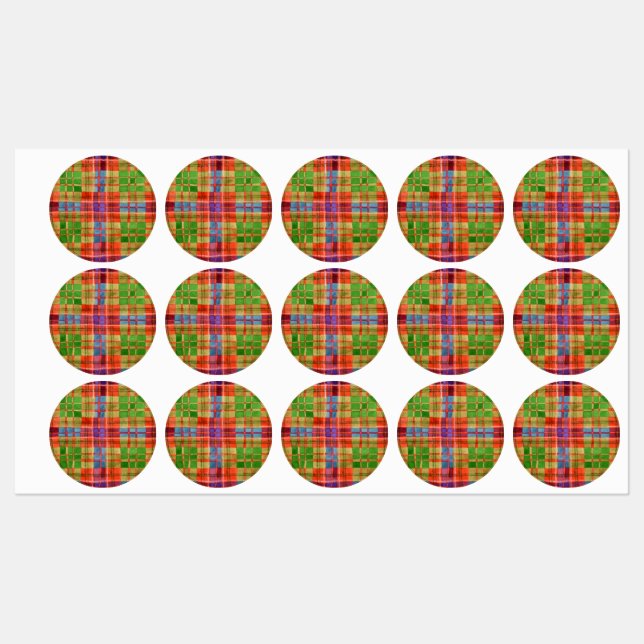 MAC RAE TARTAN Étiquettes imperméables (Feuille)